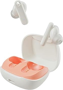 Skullcandy Smokin' Buds Wireless In-Ear Headphones, 20 Hours of Autonomy, 50% Renewable Plastics, Microphone, Compatible with iPhone Android and Bluetooth Devices - Bone/Orange Glow - Amazon.ae Price Tracker