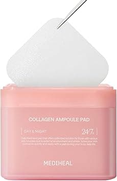 Mediheal Korean Collagen Ampoule Pad 100 Pads | Vegan Collagen & Ceramide Skin Firming Toner for Wrinkle Reduction & Elasticity Restoration | Anti-Aging Face - Amazon.ae Price Tracker