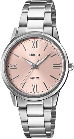 Casio LTP-1303DD-4AVDF Enticer Analog Stainless Steel Wrist Watch for Women, 30 mm Case Size, Silver/Pink - Amazon.ae Price Tracker