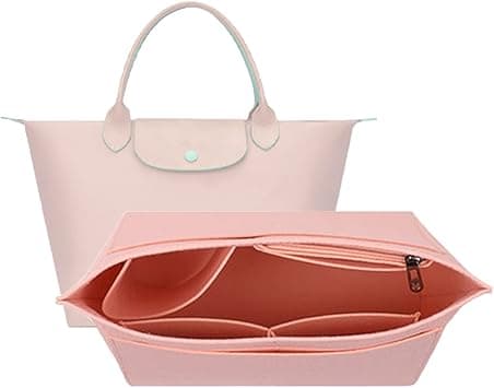 D.DUO Purse Organizer, Multi-Pocket Felt Handbag Organizer, Folding Tote Bag organizer insert for Insert Wallet Organizer for Longchamp (Medium, Pink) - Amazon.ae Price Tracker