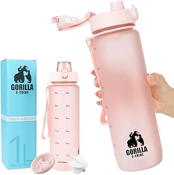 Water Bottle 1L with Time Marker - BPA Free & Leak Proof Protein Shaker Bottle Gym - Ideal for Office, School & Hiking - Amazon.ae Price Tracker