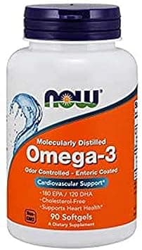 NOW Foods Omega-3 1000 mg Enteric Coated/Deodorized 90's Softgels - Amazon.ae Price Tracker
