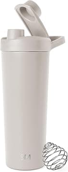 Simple Modern Stainless Steel Shaker Bottle with Ball 24oz | Metal Insulated Cup for Protein Mixes, Shakes and Pre Workout | Rally Collection | Almond Birch - Amazon.ae Price Tracker