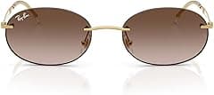 Ray-Ban RB3767 Oval Sunglasses, Gold/Gradient Brown, 54 mm - Amazon.ae Price Tracker