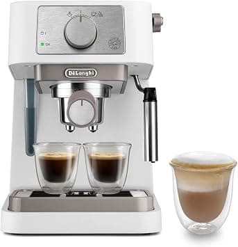 De'Longhi Manual Coffee Machine Stilosa EC260.CR, 15 Bar Pressure, Cappuccino System, Automatic Switch-Off, Compatible with ESE pods, 2 Level Tray, Capacity 1L Cream - Amazon.ae Price Tracker