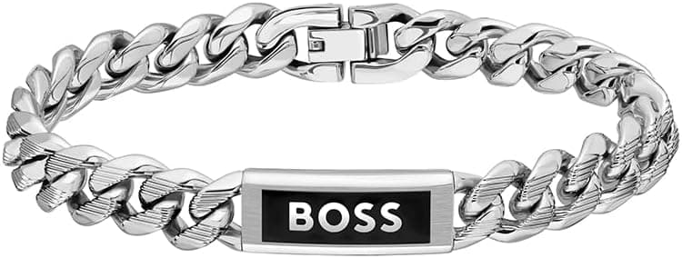 BOSS Kassy Emblem Mens Stainless Steel Bracelet - Amazon.ae Price Tracker