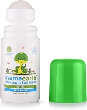 Mamaearth Anti Mosquito Body Roll On for Babies & Kids | With Citronella, Lemongrass, Lavender & Eucalyptus Oils | DEET-Free, Made Safe Certified | 100% Natural, 8-Hour Protection, Toxin-Free | 40ml - Amazon.ae Price Tracker