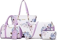 2E-youth womens Purses and Handbags Set tote handbag satchel shoulder bag purse - Amazon.ae Price Tracker