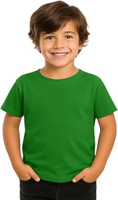 Kids Round Neck boys T Shirt 170 GSM Pure Cotton Basic Colors - Amazon.ae Price Tracker