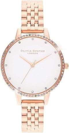 Olivia Burton Analogue Quartz Watch for Women with Rose Gold Colored Stainless Steel Bracelet - OB16RB21 - Amazon.ae Price Tracker