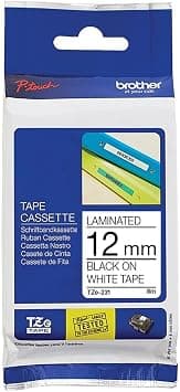 Brother Genuine TZe-231 12mm Standard Laminated Label, Black on White Tape, 8M Length - Amazon.ae Price Tracker