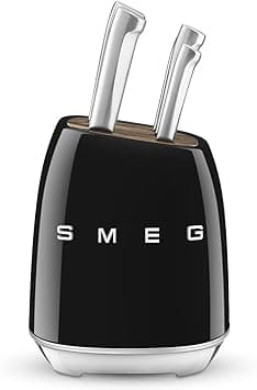 SMEG Knife Set KBSF02BL – Premium 6-Piece Stainless Steel Knife Block, Italian Design, Ergonomic Handles, Stylish Black Finish, Durable and Sharp Blades - Amazon.ae Price Tracker