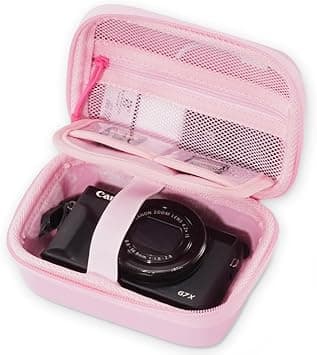 ProCase Hard Shell Digital Camera Case for Canon G7X Mark III Mark II, Sony Cybershot, PowerShot SX740, Ricoh GR III, Kodak Pixpro, Compact 4K Vlogging Small Cameras Travel Carrying Storage Bag -Pink - Amazon.ae Price Tracker