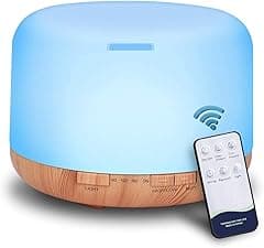 Baeskii 500ml Essential Oil Diffuser, Quiet Aromatherapy Mist Diffusers for Essential Oils, Ultrasonic Oil Diffuser with Remote Control,Timer, 7 Colors Light for Bedroom - Amazon.ae Price Tracker