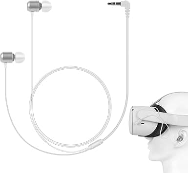 Geekria VR In-Ear Headphones Compatible with Meta Quest 3, Pico Neo 3, HTC Vive, Wired Earbuds with 3.5mm Aux Jack, Stereo Immersive Sound, S/M/L Ear Tips, VR Gaming Headset Accessories - Amazon.ae Price Tracker