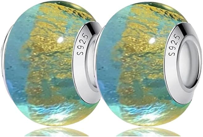 2Pcs Murano Glass Charms for Pandora Bracelets Authentic Sterling Silver Charms Bead Charms for Women, Festive Gift for Women - Amazon.ae Price Tracker