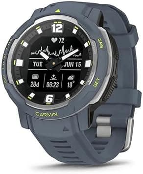 Garmin Instinct Crossover, Hybrid Rugged Smartwatch, Analogue Hands and Digital Display, Ultratough Design Features, Thermal and Shock Resistant, Up to 28 days battery life, Blue Granite - Amazon.ae Price Tracker