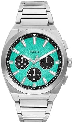 Fossil Men's Everett Chronograph Quartz Watch with Stainless Steel or Leather Strap - Amazon.ae Price Tracker