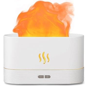 180mL Essential Oil Diffuser with Flame Light, Aromatherapy Diffuser & Humidifier, Auto Shut-Off, Ultra Quiet, for Home Office (White) - Amazon.ae Price Tracker