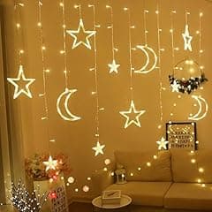 3.5M Ramadan Light For Home Decoration Star And Moon Shaped Led Light For Indoor Outdoor Decoration Warm White Multimode Operated Decorative Light 8 Modes Settings EU Plug 220v Direct - Amazon.ae Price Tracker