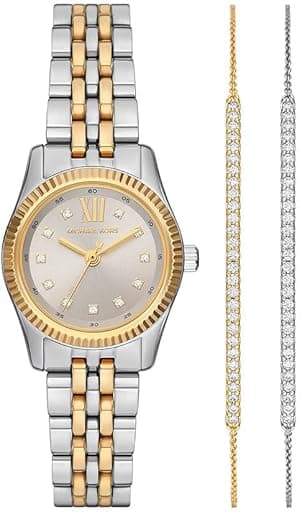 Michael Kors Lexington Watch for Women, 26mm Quartz Three Hand Movement with Stainless Steel Strap - Amazon.ae Price Tracker