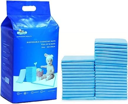 Cute 'n' Cuddle Baby Disposable Changing Mats – Waterproof & Ultra Absorbent Diaper Changing Pads (60x90cm, Pack of 30) Leakproof Travel Changing Mat Liners for Newborn & Toddlers - Amazon.ae Price Tracker