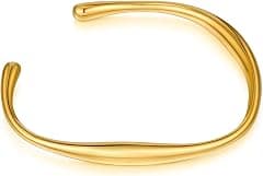 WOWORAMA Teardrop Gold Cuff Bracelets for Women Adjustable 18K Gold Plated Chunky Open Cuff Bangle Bracelets Minimalist Thick Gold Wrist Cuff Bracelets - Amazon.ae Price Tracker