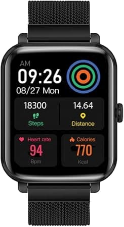 Promate Fitness Smart Watch 37 Sports Modes Bluetooth Fitness Watch with 1.78” AMOLED Display Media Storage 20 Day Battery Life and IP68 Water Resistance for Apple, Samsung, ProWatch-M18-Graphite - Amazon.ae Price Tracker