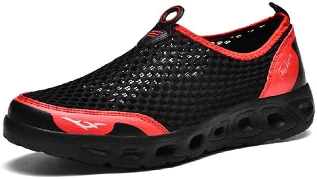 Breathable Men'S Running Shoes Men'S Jogging Net Summer Mesh Sports Shoes Casual Slip-On Sandals Shoes - Red - Amazon.ae Price Tracker
