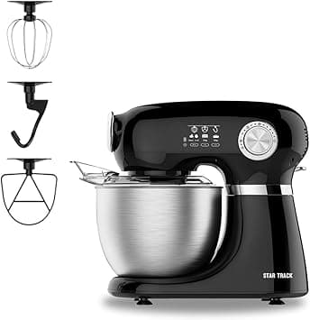 STAR TRACK Kitchen Stand Mixer Machine, 600W, 5.0L Stainless Steel Bowl, Dough Hook, Beater & Whisk, Premium Quality Kitchen Aid stand Mixer Appliances ST-BID-KM1000 - Amazon.ae Price Tracker