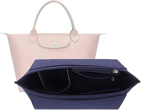 D.DUO Purse Organizer, Multi-Pocket Felt Handbag Organizer, Folding Tote Bag organizer insert for Insert Wallet Organizer for Longchamp (Dark Blue, Large) - Amazon.ae Price Tracker