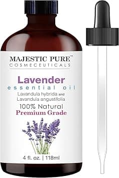 MAJESTIC PURE Lavender Essential Oil - Huge 118 ml with Glass Dropper | 100% Pure and Natural Lavender Oil | Premium Grade Essential Oils for Diffusers, Skin, Aromatherapy, Massage - Amazon.ae Price Tracker