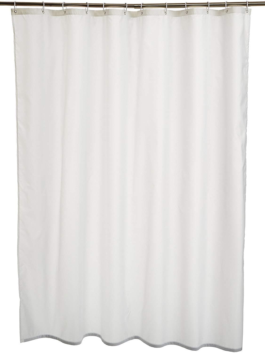 Amazon Basics Solid Colour Fabric Shower Curtain Mould Resistant and Water Repellent, White, 180 x 180cm - Amazon.ae Price Tracker