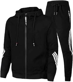 Mens Full Zipper Hoodie and Sweatpants Set Casual 2 Pieces Tracksuits Fashion Running Sweat Suits - Amazon.ae Price Tracker