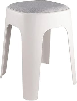 SKY-TOUCH 1 PACK Stackable High Square Stool with Fabric Soft Cushion, Durable Backless Stool,Furniture Stool for Living Room Dining Room Indoor Furniture L31xW31xH48cm - Grey - Amazon.ae Price Tracker