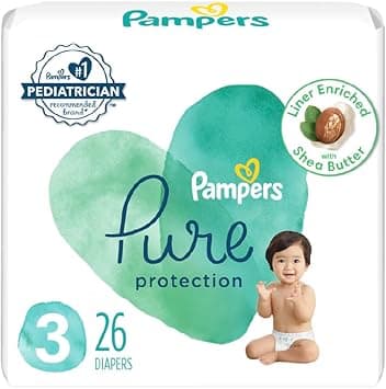 Pampers Diapers Size 3, 26 Count - Pure Protection Disposable Baby Diapers, Hypoallergenic and Unscented Protection, Jumbo Pack (Packaging & Prints May Vary) - Amazon.ae Price Tracker