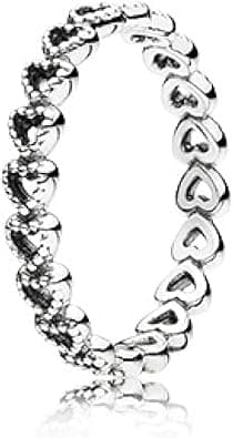 Pandora Women's Openwork Heart Silver Ring - Amazon.ae Price Tracker