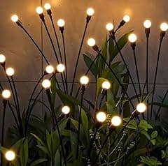 GENZY Solar Garden Lights, Bright, Upgraded, New, IP65, Outdoor Waterproof, 8 LED Solar Swaying Light, Firefly Lights, Outdoor Decoration Lights, Garden Decor, Solar Lights for Yard, Pathway - 2 Pack - Amazon.ae Price Tracker