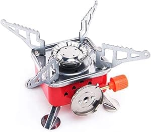 SPORTLIMIT Cluemart Gas Stove Camping Stove Folding Furnace 2800W Outdoor Stove Picnic Cooking Gas Burners Backpacking Furnace Butane, Red,Aluminium - Amazon.ae Price Tracker