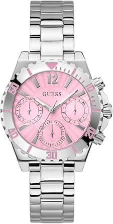 GUESS Silver-Tone Multifunction Watch - Amazon.ae Price Tracker