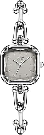 Gosasa Light Luxury Bangle-Style Square Quartz Watch for Women Stylish Elegant Waterproof Analog Ladies Wristwatch with Creative Band Fashion Accessory - Amazon.ae Price Tracker