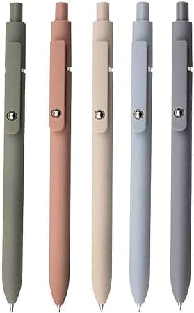 Gel Pen, 5pcs Quick Dry Ink Pens Retractable Ink Pens 0.5mm Ballpoint Pen Fine Point Gel Pen Writing Pens for School Office Home, 5 Colors - Amazon.ae Price Tracker