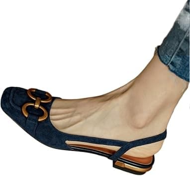 High-Heeled Shoes Office Ladies Shoes and Sandals Women Casual Shoes Square Heel Sandals Slip On Woman Flats, 39 EU - Amazon.ae Price Tracker