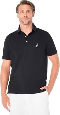 Nautica mens Short Sleeve Solid Stretch Cotton Pique Polo Shirt Polo Shirt - Amazon.ae Price Tracker