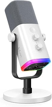 FIFINE XLR/USB Gaming Microphone for Streaming Podcasting, PC Computer RGB Mic, with Gain Knob, Mute Button, Monitoring Jack, Gamer Mic for Recording Video Creation-AmpliGame AM8 White - Amazon.ae Price Tracker
