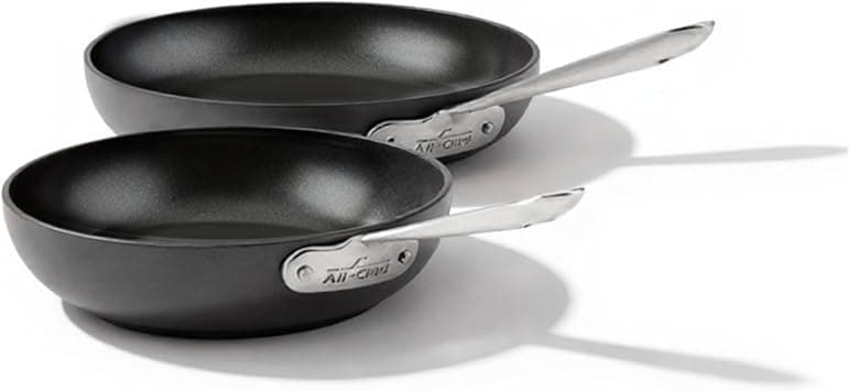 All-Clad E7859064 HA1 Hard Anodized Nonstick Dishwasher Safe PFOA, 2-Piece, Black 8" and 10" Black 2100090557 - Amazon.ae Price Tracker