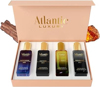 Atlantic Luxury Series Perfume Gift Set for Men – Pack of 4 Long Lasting Men’s Perfumes | Ideal Gifts for Men, Birthday, Anniversary & Valentine’s Day - Amazon.ae Price Tracker