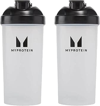 MY PROTEIN Myprotein Unisex's Shaker Bottle (Pack of 2), Blue/Clear, 600 ml - Amazon.ae Price Tracker