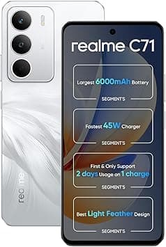 realme C71 Daul Sim 128GB White Swan |6000mAh battery |45W Charge |2 Days Usage on 1 Charge |18GB Dynamic RAM |50M AI Camera |1 Year Warranty | Middle East Version - Amazon.ae Price Tracker