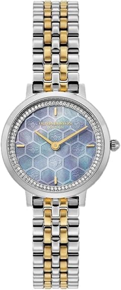 Olivia Burton Womens Ultra Slim Honeycomb Quartz Basic, Blue, One Size - Amazon.ae Price Tracker